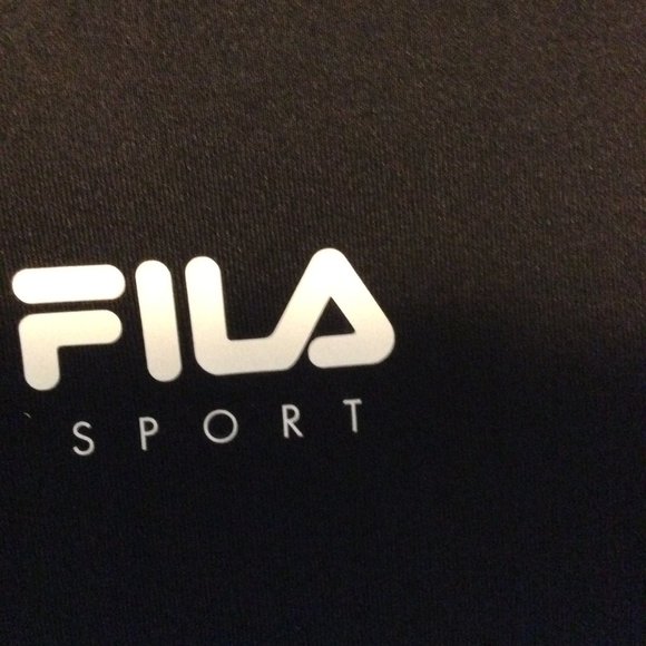 FILA Black Dri-Fit Short Sleeve V-Tee, Size XL - Picture 3 of 3